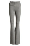 Florence By Mills Foldover Cotton Blend Leggings In Heather Grey