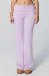 Florence By Mills Foldover Cotton Blend Pants In Purple