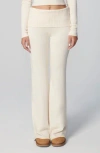 Florence By Mills Foldover Cotton Blend Pants In White