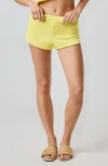 Florence By Mills French Terry Shorts In Yellow