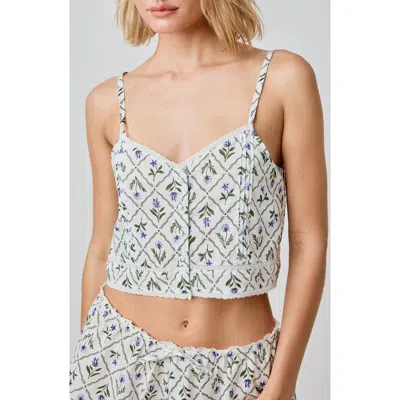 Florence By Mills Front Button Crop Tank