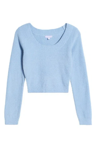 Florence By Mills Fuzzy Crop Sweater In Endless Sky