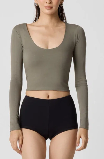 Florence By Mills Get Your Plunge On Scoop Neck Crop T-shirt In Multi