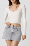 Florence By Mills Get Your Plunge On Scoop Neck Crop T-shirt In Yellow