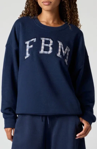 Florence By Mills Graphic Oversized Sweatshirt In Blue