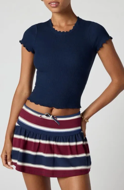Florence By Mills Jersey Rib T-shirt In Blue