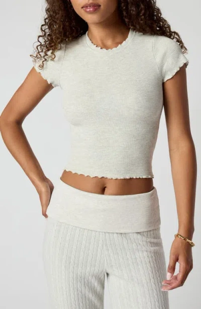 Florence By Mills Jersey Rib T-shirt In White
