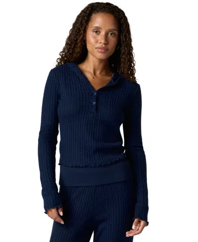 Florence By Mills Junior's Baby Cable Pull-on Hoodie In Blue