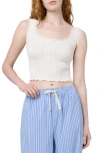Florence By Mills Lace Trim Crop Tank In Jet Stream