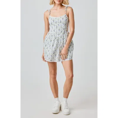Florence By Mills Lace Trim Tie Strap Minidress