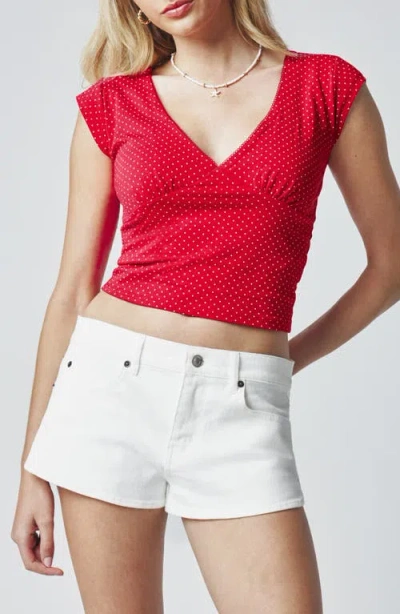 Florence By Mills Lace Trim T-shirt In Red