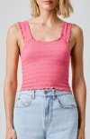 Florence By Mills Lettuce Edge Tank In Pink