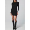 Florence By Mills Long Sleeve Open Back Minidress In Black