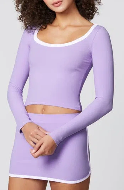 Florence By Mills Long Sleeve Rib T-shirt Dress In Purple