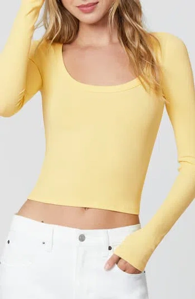 Florence By Mills Long Sleeve Rib T-shirt Dress In Yellow