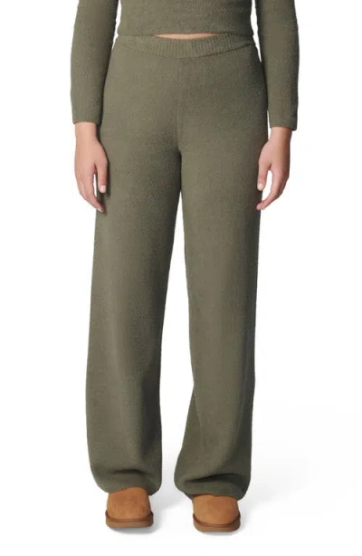 Florence By Mills Lounge Wide Leg Sweater Pant In Dusty Olive