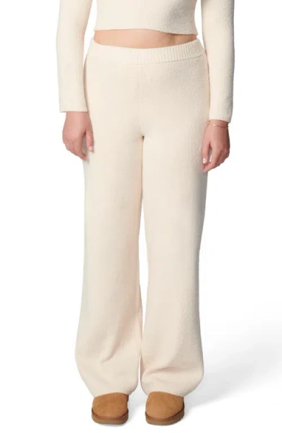 Florence By Mills Lounge Wide Leg Sweater Pant In Whitecap Grey