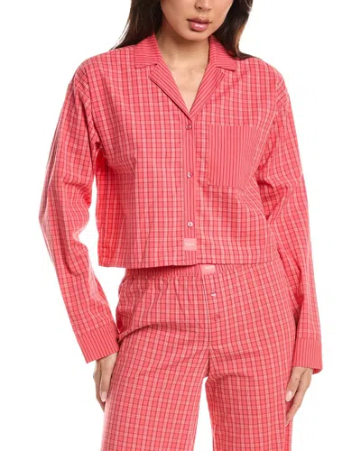 Florence By Mills Micro Plaid Crop Shirt In Multi