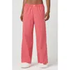 Florence By Mills Micro Plaid Wide Leg Pants In Pink