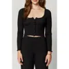 Florence By Mills Micro Thermal Baby Snap Cardigan In Black