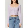 Florence By Mills Micro Thermal Baby Snap Cardigan In Purple