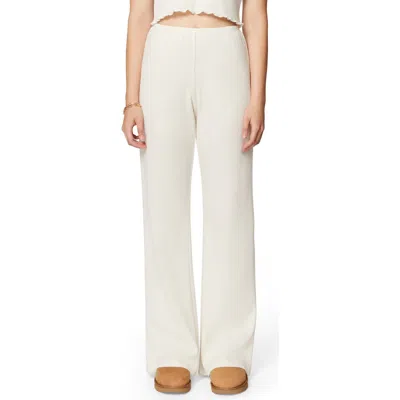 Florence By Mills Micro Thermal Wide Leg Pants In Jet Stream