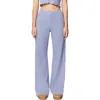 Florence By Mills Micro Thermal Wide Leg Pants In Smokey Purple