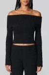 Florence By Mills Off The Shoulder Long Sleeve Sweater In Black