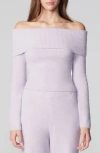 Florence By Mills Off The Shoulder Long Sleeve Sweater In Purple