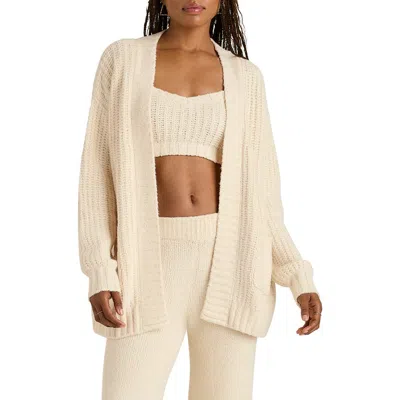 Florence By Mills Open Front Cardigan In Whitecap Grey