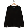 Florence By Mills Open Stitch V-neck Pullover In Black