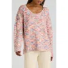 Florence By Mills Open Stitch V-neck Pullover In Pink