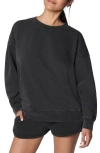 Florence By Mills Oversize Crewneck Cotton Blend Sweatshirt In Washed Black