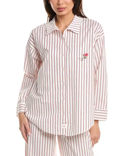 Florence By Mills Oversize Pajama Shirt In Pink