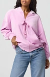 Florence By Mills Oversize Velour Hoodie In Pink