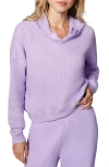 Florence By Mills Oversize Waffle Knit Hoodie In Millie Lavender