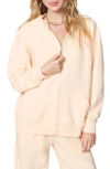 Florence By Mills Oversized Front Zip Hoodie In Washed Whitecap Grey