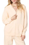 Florence By Mills Oversized Front Zip Hoodie In Washed Whitecap Grey
