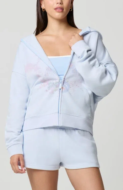Florence By Mills Oversized Zip Hoodie In Blue