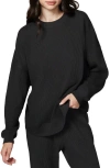 Florence By Mills Ovesize Crewneck Thermal Sweatshirt In Black