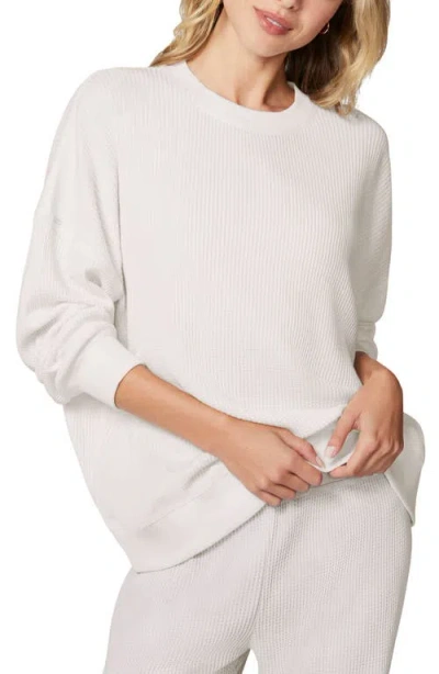 Florence By Mills Ovesize Crewneck Thermal Sweatshirt In Jet Stream