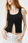 Florence By Mills Peek A Boo Tank In Black