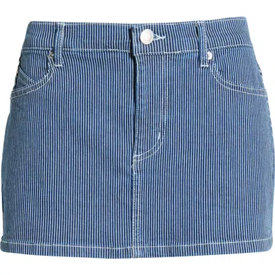 Florence By Mills Pinstripe Denim Miniskirt In Blue