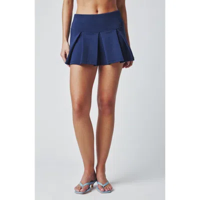 Florence By Mills Pleated Mini Skort In Blue