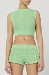 Florence By Mills Pointelle Knit Crop Tank