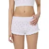 Florence By Mills Pointelle Knit Shorts In White