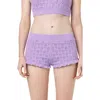 Florence By Mills Pointelle Knit Shorts In Purple