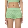 Florence By Mills Pointelle Knit Shorts In Green