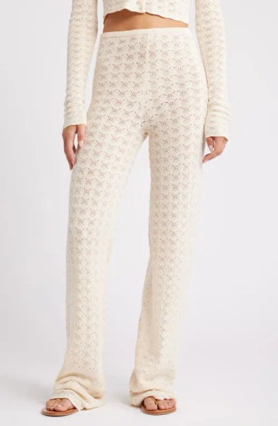 Florence By Mills Pointelle Pants In Whitecap Grey