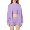 Florence By Mills Pointelle Stitch Cardigan In Millie Lavender